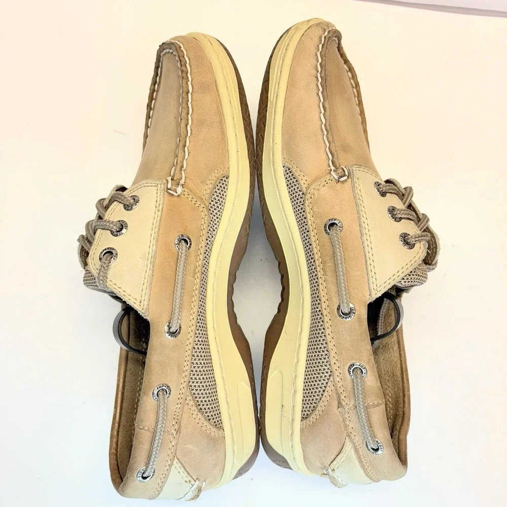 Sperry Top‎ Sider Billfish Boat Shoes Men's Brown Leather 3 Eye Deck Size 8.5 M